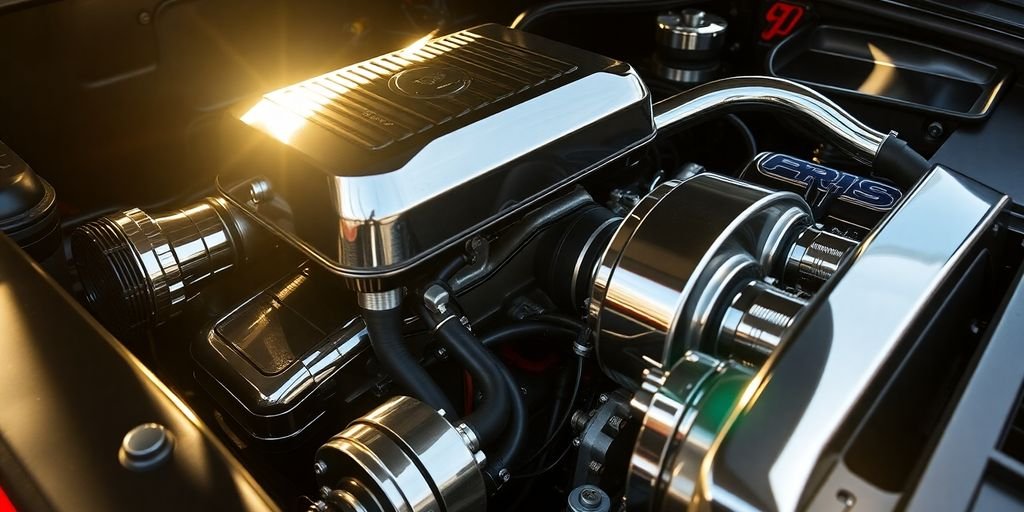 Chrysler vehicle with aftermarket parts.