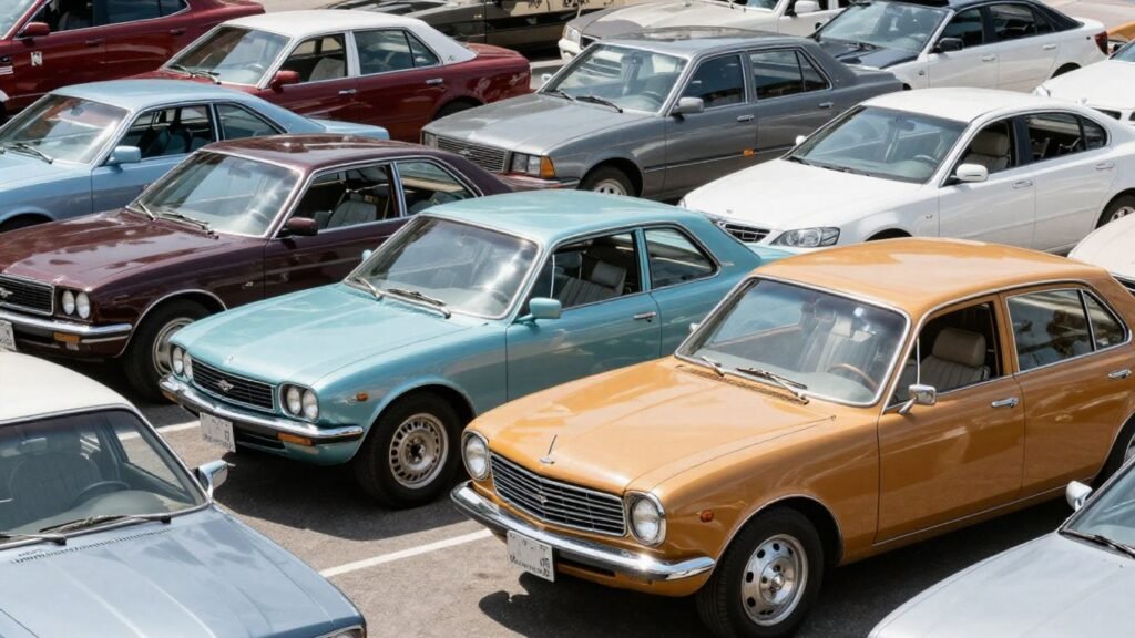 Chrysler PT Cruisers at a wrecking yard in Geelong.