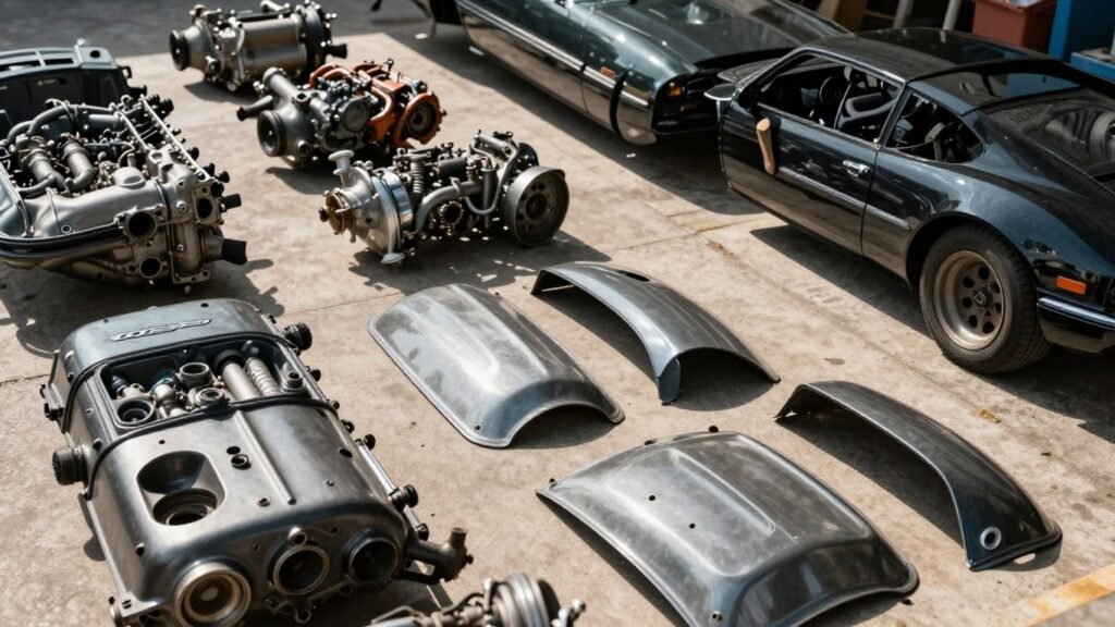 Used Chrysler Neon car parts at a Brisbane recycler.