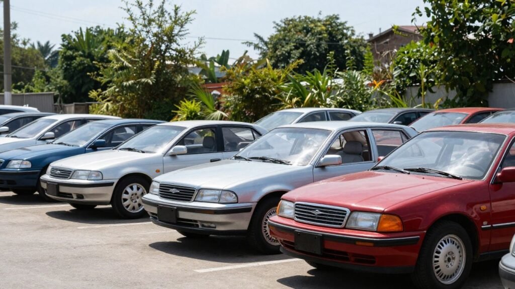 Chrysler cars at a wrecking yard in Caboolture, Queensland.